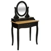 Image de Coiffeuse noire 3 tiroirs Chrysa