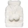 Image de Féérie Lights & Christmas - Bouillotte en pilou avec 2 pompons - Blanc ivoire