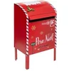 Image de Boite aux lettres de Noël H82 en métal rouge