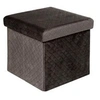 Image de - Pouf Carré en Velours "Mix N'Modul" 31cm Gris