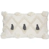 Image de Créateur d'intérieur - Coussin Déco à Pompons "Row" 30x50cm Gris