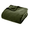 Image de - Grand Plaid en flanelle uni - 230x180 - Vert Kaki