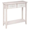 Image de Console 2 tiroirs bois blanchi Hina