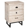 Image de Chevet 3 tiroirs bois blanchi Ajay