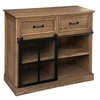 Image de Buffet 1 porte vitrée 2 tiroirs Danik bois