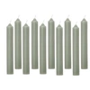 Image de Comptoir de la Bougie - Lot de 10 Bougies Bâton "Hugo" 16cm Vert Eucalyptus