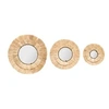 Image de Créateur d'intérieur - Lot de 3 Miroirs Muraux en Raphia "Alba" 40cm Beige