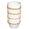 Image de Créateur d'intérieur - Vase Design en Céramique Rotin 25cm Blanc