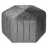 Image de Pouf velours Seis hexagonal gris