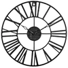 Image de Atmosphera Créateur d'intérieur - Pendule Vintage en Métal "Time" 36cm Noir
