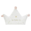 Image de - Maxi coussin couronne - Blanc et rose