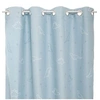 Image de - Rideau occultant phosphorescent enfant Dinosaure - 140 x 250 cm - Bleu - DINOSAURES