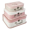 Image de - Lot de 3 Valisette de Rangement "Douceur" 29cm Rose