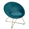 Image de Fauteuil Evan canard piètement doré