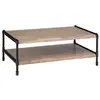 Image de - Table basse design bois et métal industriel Siam - L. 120 x H. 40 cm - Noir - Siam