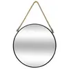 Image de Créateur d'intérieur - Miroir à Suspendre en Métal "Rond" 37cm Noir
