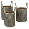 Image de - Trio de panier en osier Nomade - Beige et Noir