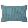Image de - Coussin rectangulaire en coton à motif Otto - 30 x 50 - Bleu Canard - Otto