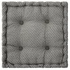 Image de - Coussin de sol carré en coton à motif - modèle Otto - 38 x 38 - Gris