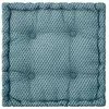 Image de - Coussin de sol carré en coton à motif Otto - 38 x 38 - Bleu Canard