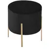 Image de - Tabouret design velours Art Deco Living - Noir - Living