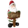 Image de Déco lumineuse Père Noël avec pancarte 5 LED H 70 cm