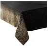 Image de Nappe de Noël motif Léopard - L. 140 x l. 240 cm - Noir et doré
