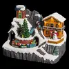 Image de Déco Noël chalet montagne piles lumineux animé musical
