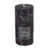 Image de Bougie ronde effet rustique - D 7 x H 14 cm - Noir