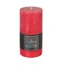 Image de Bougie ronde effet rustique - D 7 x H 14 cm - Rouge