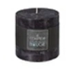 Image de Bougie ronde style rustique - D 10 x H 10 cm - Noir