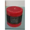 Image de Comptoir des bougies - Bougie ronde Rustic - Diam. 10 cm - Rouge