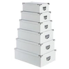 Image de Atmosphera Créateur d'intérieur - Set de 6 Boîtes de Rangement Uni 48cm Blanc