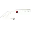 Image de 850829 Bloc de 4 Prises avec interrupteur 1 m Blanc