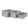 Image de - Lot de 4 Paniers de Rangement Déco 38cm Gris