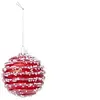 Image de Fééric Lights and Christmas - Boule de Noël en Verre "Perles" 9cm Rouge