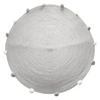 Image de - Tapis rond à gros pompons Gris et blanc - Diam. 90 - Rose