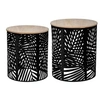 Image de Lot de 2 tables basses Feuille noir
