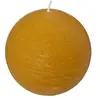 Image de Comptoir de la Bougie - Bougie Boule "Rustic" 10cm Jaune