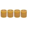 Image de Comptoir de la Bougie - Lot de 4 Bougies Votives "Rustic" 4,5cm Jaune