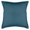 Image de - Coussin Lilou déhoussable effet velours en polyester 55x55 cm - Bleu - Lilou
