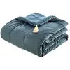 Image de - Edredon design velours Hiver - L. 80 x l. 180 cm - Bleu - Hiver