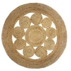 Image de - Tapis ajouré en jute Esra Diam. 80cm - Beige - Esra