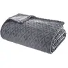 Image de - Plaid en flanelle détails losanges en 3D - 230x180 cm - Gris - LOSAN