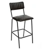 Image de Tabouret de bar en cuir noir Dario