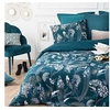 Image de Parure de lit Paon bleu canard 240x220 - Bleu canard