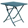 Image de Table carrée pliante Greensboro 2p bleu canard Hespéride - Bleu canard