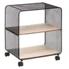 Image de - Etagère 2 Niveaux sur Roulettes "Brio" 51cm Noir