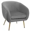 Image de Fauteuil velours gris Solaro