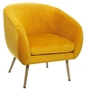 Image de Fauteuil velours jaune Solaro